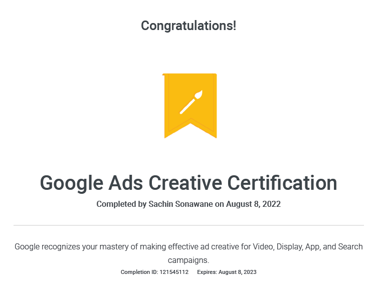 Google Ads Certificate
