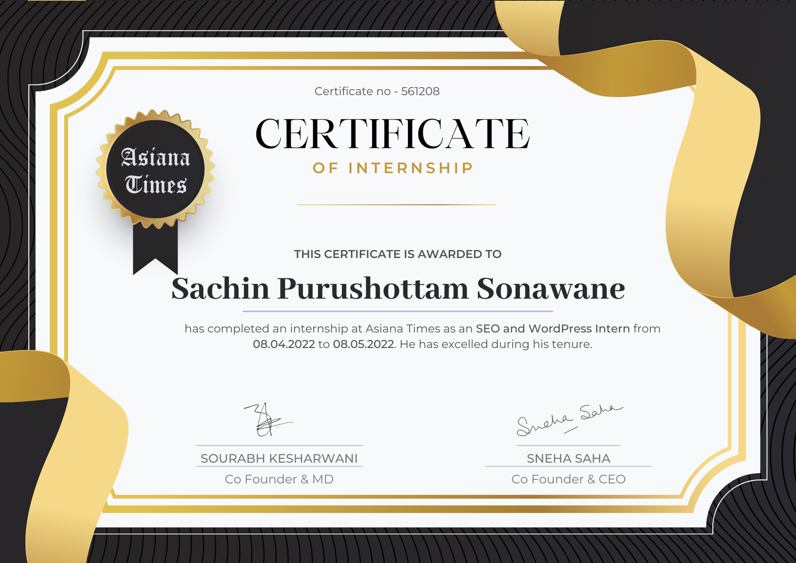 Sachin Purushottam Sonawane
